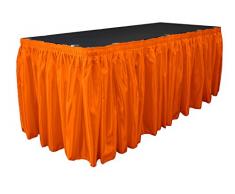 La Mariée Jupe de Table en Lin avec 10 l-Clips, Satin, Orange, 21 cm x 29 , Lot de 11