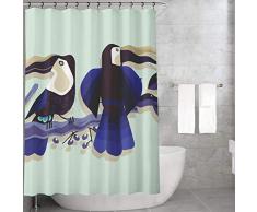 Bonamaison Rideau de Douche en Polyester Multicolore 155 x 220 cm