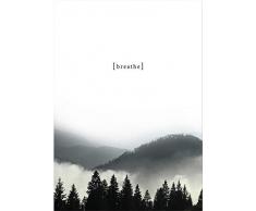 Legendarte PL-119 Tableau ForÃªt de la Paix. Impression Digitale sur Toile, cm. 50x70, Lienzo, Multicolor