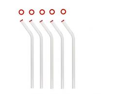 KOCH Paille en verre, incurvé, rouge, Lot de 5