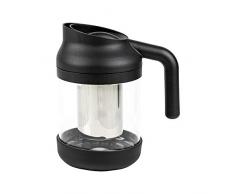 Café Olé Cold Brew Cafetière avec manche en plastique et verre â Noir, 1100ML, 24 heures infuser