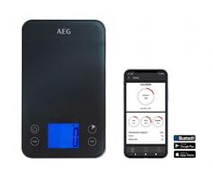 Electrolux ABKS1 Balance de cuisine numérique avec fonction Bluetooth pour pesage précis en plastique Gris