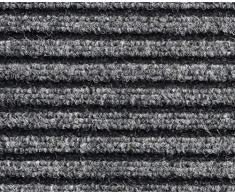Hamat Paillasson Everton Anti-Poussière en Polypropylène Intérieur Gris Rayé Noir, 80X120 Cm