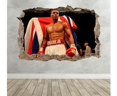 Wall Decor 247 Sticker Mural 3D Chris Eubank Jr Boxe Smashed Breakout pour Chambre de garÃ§on - Grand Paysage 70 cm (l) x 50 cm (h)