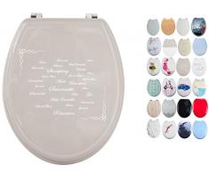 MSV 142196 Abattant WC, GRASSE Beige, Bois, 42,5x36,5x3 cm