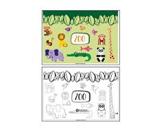 GarcÃ­a de Pou 210.51 - Sets De Table Coloriage Zoo 100 G/M2 31X43 Cm Quadrichromie Cellulose - 250 unitÃ©s