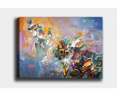 Bonamaison Peinture sur toile, multicolore, 50 x 70 cm - ConÃ§u et fabriquÃ© en Turquie