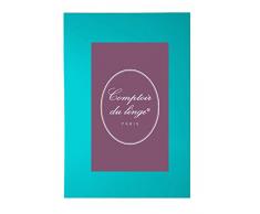Comptoir du Linge D421827 Drap Plat Uni Coton Turquoise 275 x 180 cm