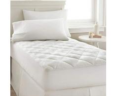 PCT T300Â 100% Coton carrÃ© Dobby Matelas Pad King, Blanc