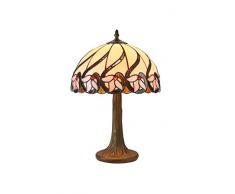 interfan bureau Tiffany Lilac moyenne E27, Multicolore