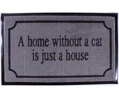 La Finesse Paillasson Nylon/PVC Noir/Gris, One