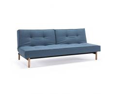 INNOVATION LIVING Canape SPLITBACK Stem Mixed Dance_Light Blue convertible lit 115*200 cm piétement chêne