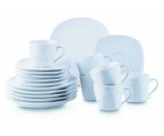 Domestic 920761 Service Ã cafÃ© en Porcelaine Cosmo 18 piÃ¨ces avec 6 Tasses, 6 soucoupes et 6 Assiettes Ã Dessert