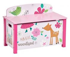 Zeller 13492Â Enfants siÃ¨ge de Coffre Girly, MDF, dÃ©cor, 67Â x 37Â x 49,5Â cm