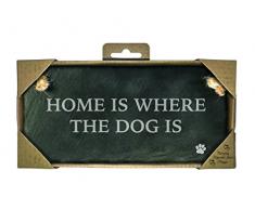 Magnet & Steel Aimant et Acier Home is Where The Dog is-Slate Paysage, Pierre, Gris, 22.5Â x 0.5Â x 12Â cm