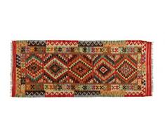 Eden Carpets Kilim végétale Tapis noué à la Main, Laine, Multicolore, 83 x 196 cm
