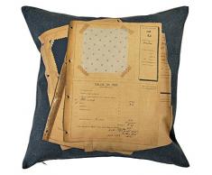 Daycollection HOOFACCA2 Home Office Coussin Coton Noir et Beige 40 x 40 x 10 cm