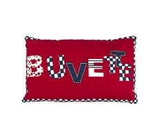 Thedecofactory 305050 Coussin Ontario, Polyester, Rouge, 30 x 50 x 3 cm