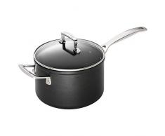 Le Creuset, Casserole Anti-Adhérente en Aluminium Forgé, à 20 cm, Sans PFOA, Compatible avec Toutes Sources de Chaleur (y Compris Induction), Anthracite/Argenté