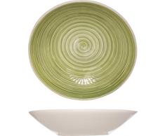 Cosy & Trendy 803696 Assiette Creuse Turbolino-Vert-D 21 Cm, Grès