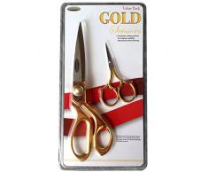 Sullivans en métal doré poignée Ciseaux 20 cm et 10 cm