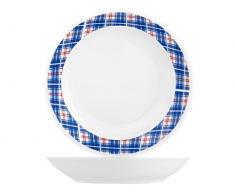 Home Coupe Service Assiettes Table 18 pièces, Porcelaine, Blanc