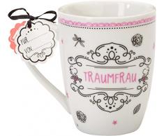 Sheepworld 59255 Tasse, Porcelaine, Blanc/Rose, 30 cl