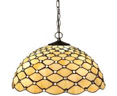 World Art TWCA16028-2 Lustre avec des Bourgeons Lampe de Plafond, Verre, E27, 60 W, Multicolore, 90xÃ41cm
