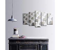 Bonamaison DÃ©coration Murale Ensemble de 5 Impression sur Toile, Dimensions: 100 x 60 Cm - ConÃ§u et fabriquÃ© en Turquie