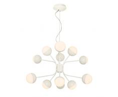 Homemania Lampe à suspension Kosmos en métal, 64 x 64 x 120 cm, 12 LED x 60 W, 6000 lm, 3000 K, lumière blanche naturelle