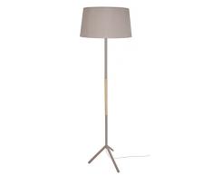 Tosel 51154 Lampadaire 1 Lumière Acier, E27, 40 W, Gris, 40 x 155 cm