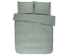 ESSENZA Premium Connect Sea Green Housse de Couette, 100% Satin de Coton 120 Fils, 260x240
