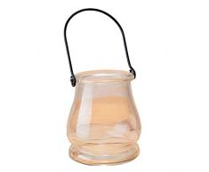 Mopec I340 Lot de 6 photophores en Verre avec poignée en métal Multicolore 8 x 10 cm