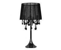 Light Prestige Mona Lampe de bureau, texture, E14, 40Â W, noir, 36Â x 36Â x 68.09Â cm