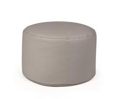 Pushbag Pouf, Polyester, Taupe, Boue, 50 x 50 cm