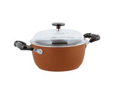 Sambonet 51007R74 1965 Vintage Quarzo Nero Marmite en Aluminium