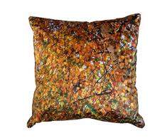 Coussin 60 x 60 cm dÃ©houssable - ThÃ¨me feuillage dautomne - couleurs: Jaune - Photo dart by Isabelle Delbecque