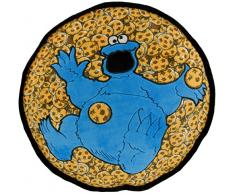 Sesame Street 0122028Â Coussin miettes Monster, Peluche, Polyester, Marron, 40Â x 40Â x 6Â cm