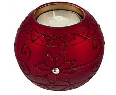 Comarco Sa 11122 Bougeoir Rouge 8 x 8 x 8 cm