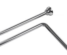 Gelco JB0002029 Barre de Douche Installation dangle Universelle chromée, Aluminium, 79 x 4,7 x 3,5 cm