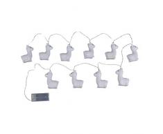 THE HOME DECO FACTORY LA11029 Guirlande LED, Plastique-PVC, Blanc