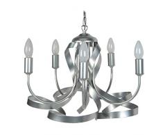 Tosel 20874 Lustre Monaco Fer 60 W E14 Argenté