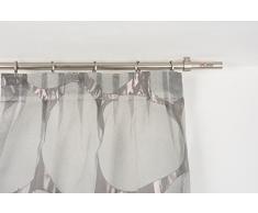 Tringle à rideaux: à 20 mm, L. 180 cm. avec tappo chic en acier satiné - complet