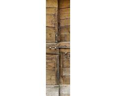 Scenolia Stickers géant papier peint déco PORTE BOIS ANCIEN 60 x 240 cm | Déco murale Qualité HD