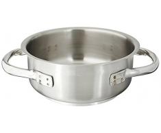 PADERNO 11009â16 Faible Cocotte avec Deux poignées en Acier Inoxydable, 16 cm