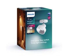 Philips myLiving Spot bukko LED sceneswitch Blanc en métal, lumière Blanche CHAUDE A neutre. réglable avec interrupteur existant
