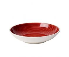 Villeroy & Boch Manufacture Rouge Bol Ã pÃ¢tes handbemaltes vaisselle en rouge, 1 bol, 1 L PÃ¢tes, Porcelaine, Blanc, grande qualitÃ© 23,5 x 23,5 x 7 cm