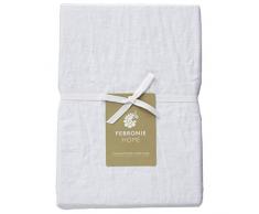 Moorish Idol - Lin Chambray Drap Plat- 240cm x 300cm- Blanc