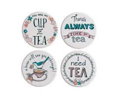 Premier Pretty Lot de 4 Dessous de Verres Dolomite Multicolore