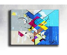 Bonamaison Peinture sur toile, multicolore, 70 x 100 cm - ConÃ§u et fabriquÃ© en Turquie